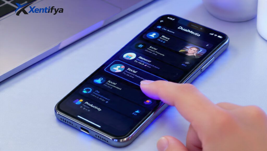 application mobile dualmedia